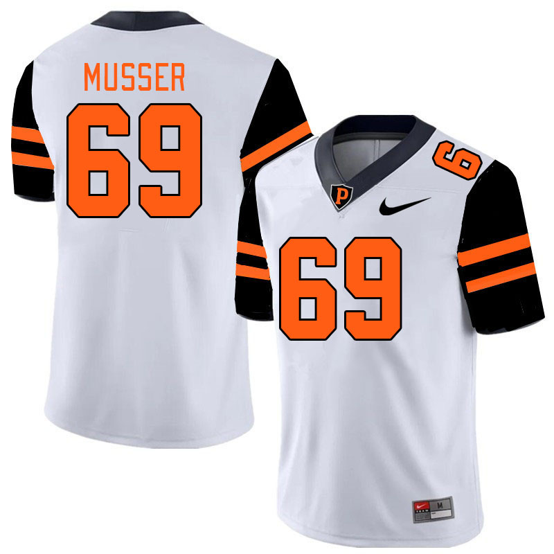 Men-Youth #69 Justice Musser Princeton Tigers 2023 College Football Jerseys Stitched-White